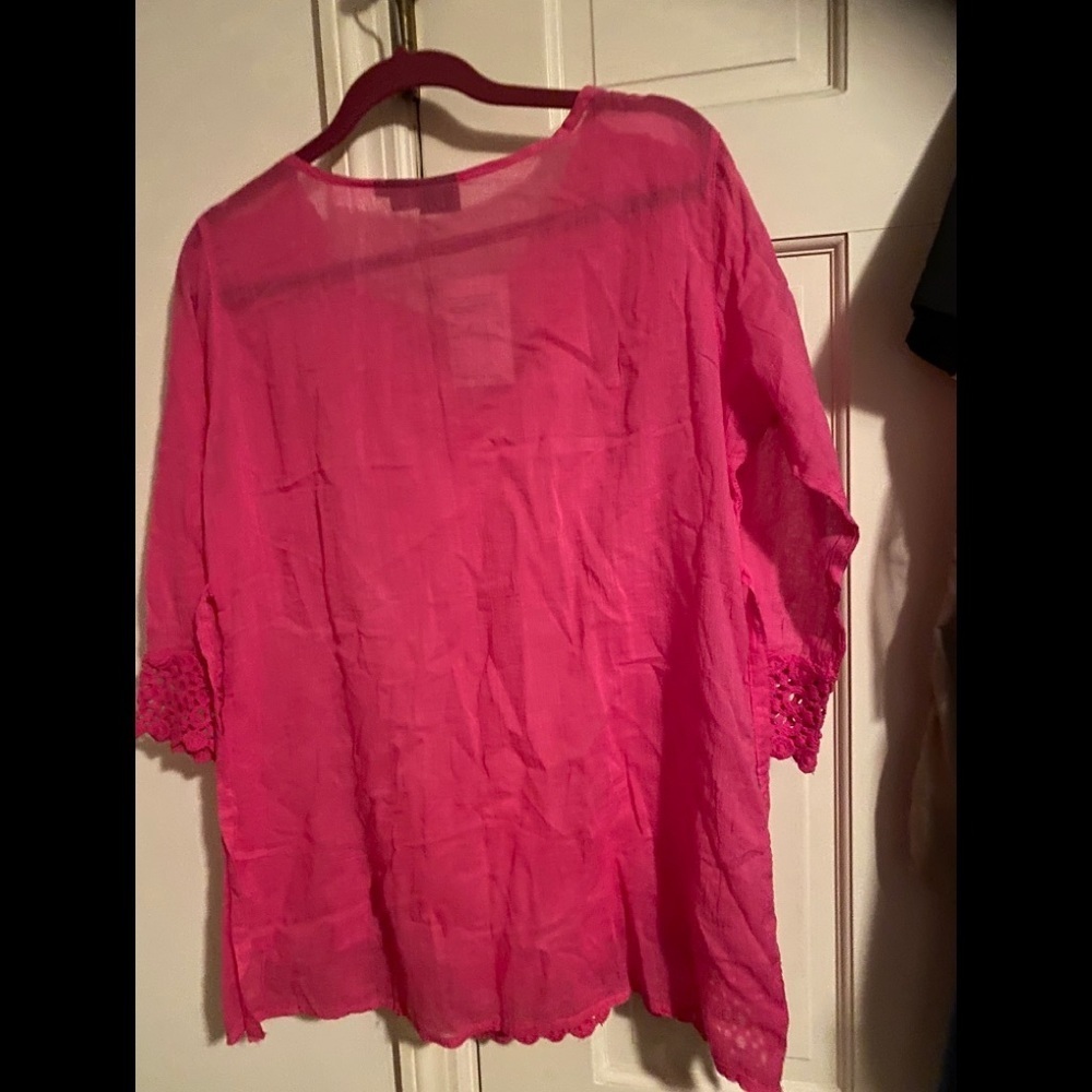 S.R.Fashion Swimsuit Cover-Up PINK Size Large NWT - Picture 2 of 6